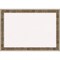 Farmhouse Brown Narrow Wood Framed Corkboard, White Cork